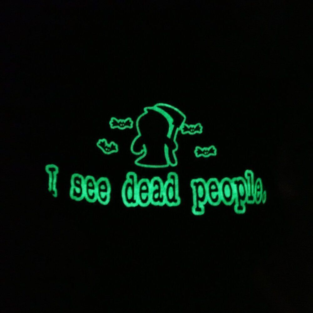Vintage I See Dead People Reaper T Shirt Mens XL Slim Fit Glow In The Dark Y2K - Picture 2 of 8